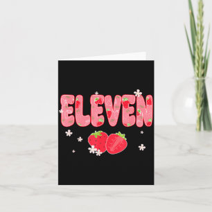 Carte Fille de 11 ans T-shirt pour 11e anniversaire frai
