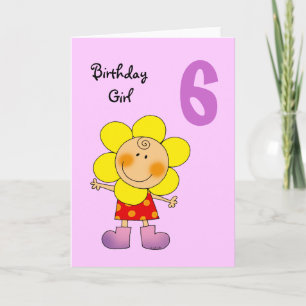 Carte fille de 6 ans