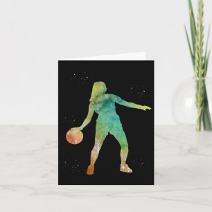 Carte Fille De Basketball Jouant