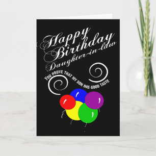 Carte fille de bon goût en droit anniversaire