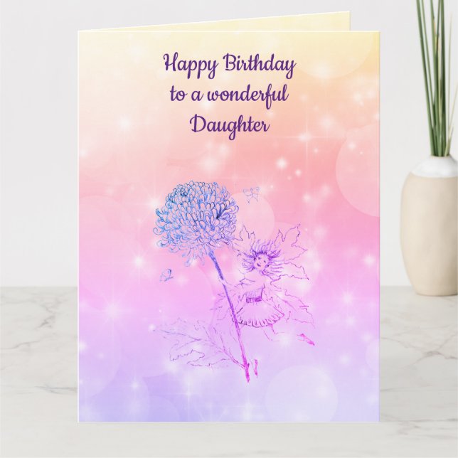 Carte Fille de joyeux anniversaire (Devant)