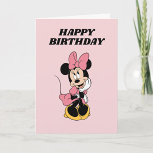 Carte Fille de la souris rose personnalisée