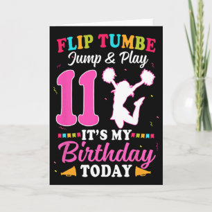 Carte Fille de pom-pom girls pour son 11e anniversaire 1