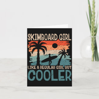 Carte Fille de skimboard drôle Skimboardeur Skimboarding