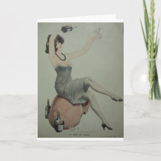 Carte Fille dégingandée de l'époque des années 1920 buva