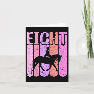 Carte Fille du cheval 8e anniversaire équitation