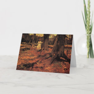 Carte Fille en blanc dans les bois par Vincent van Gogh