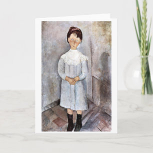 Carte Fille en bleu, Modigliani