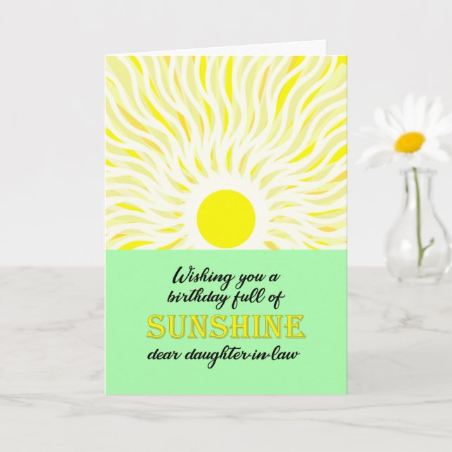Carte Fille en droit Anniversaire Bright Sunshine Card (Petite plante)