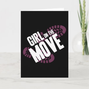 Carte Fille en mouvement