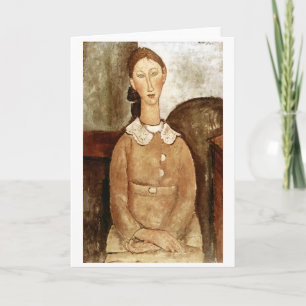 Carte Fille en robe jaune, Modigliani