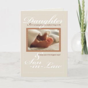Carte Fille et gendre Félicitations Nouveau bébé