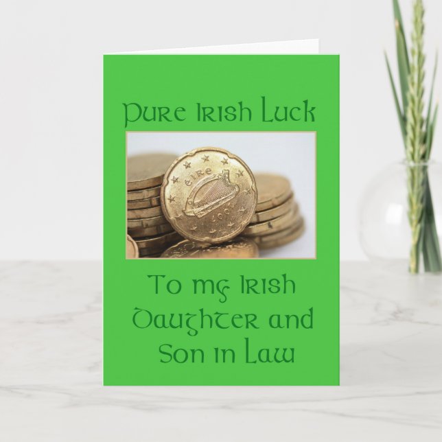 Carte Fille et mari Bonne St. Patrick's Day (Devant)