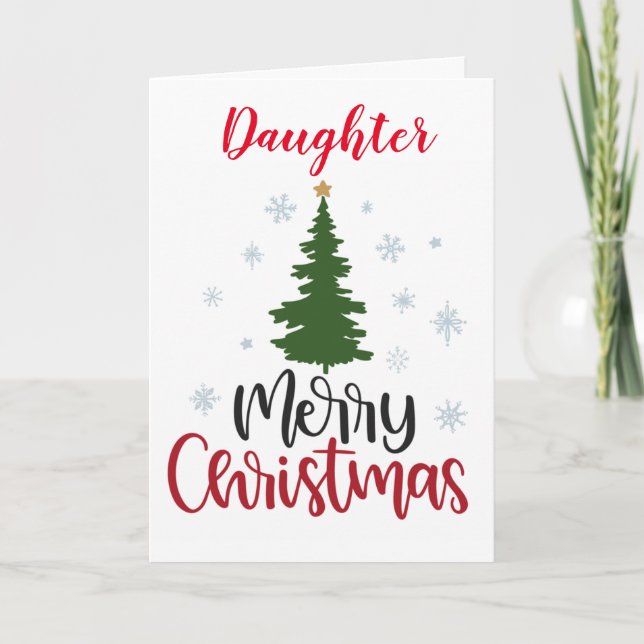 Carte FILLE EXTRAORDINAIRE à **NOËL** (Devant)