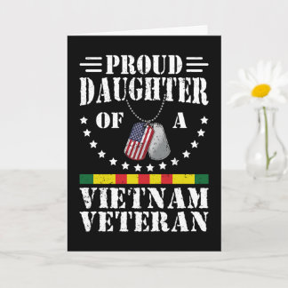 Carte Fille fière d'un vétéran du Vietnam Cadeau patriot