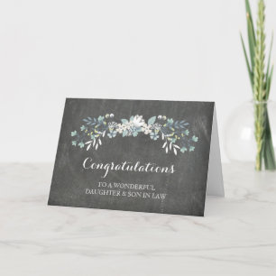 Carte Fille & Fils En Droit Félicitations Chalkboard