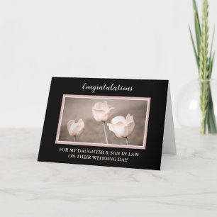Carte Fille & Fils en droit Jour de mariage Félicitation