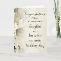 Fille & Fils en droit Jour de mariage Félicitation