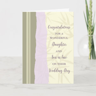 Carte Fille & Fils en droit Jour de mariage Félicitation