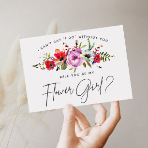 Carte Fille Fleur Bouquet Floral