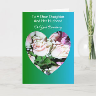Carte Fille Florale Mari Anniversaire personnalisé