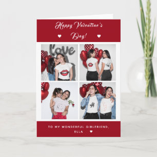 Carte Fille Gay Couple 4 Photo Collage Valentines Jour R