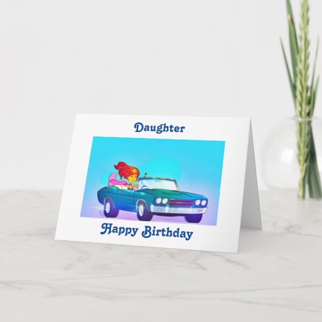 Carte "FILLE" HEUREUSE **18ème** ANNIVERSAIRE** (Devant)