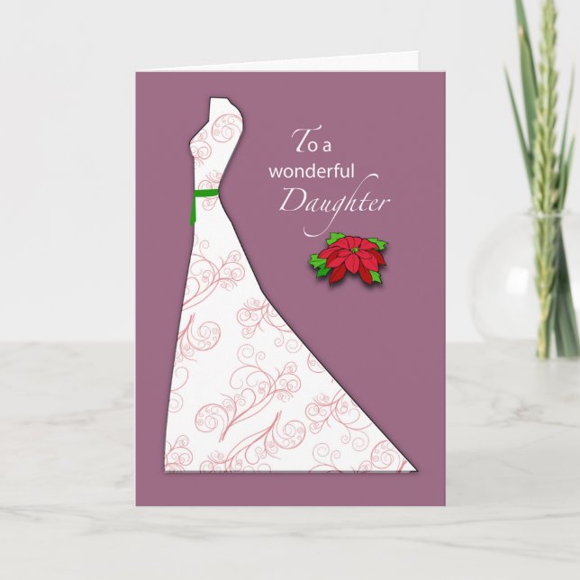 Carte Fille Mariée Lilac douche de Noël Silhouette (Devant)
