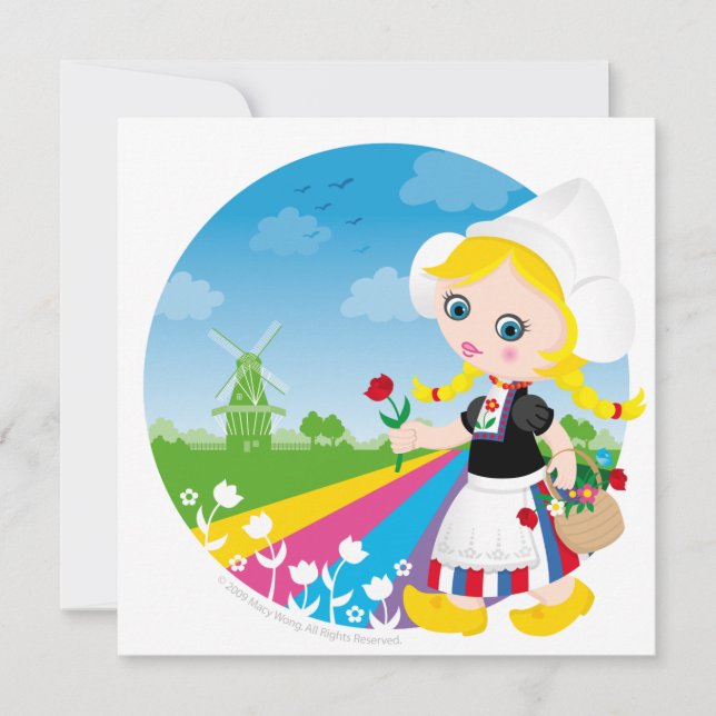 Carte fille néerlandaise (Devant)