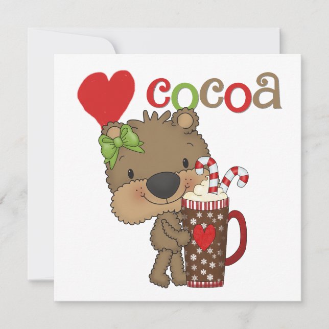 Carte Fille Ours Cocaca Amour (Devant)