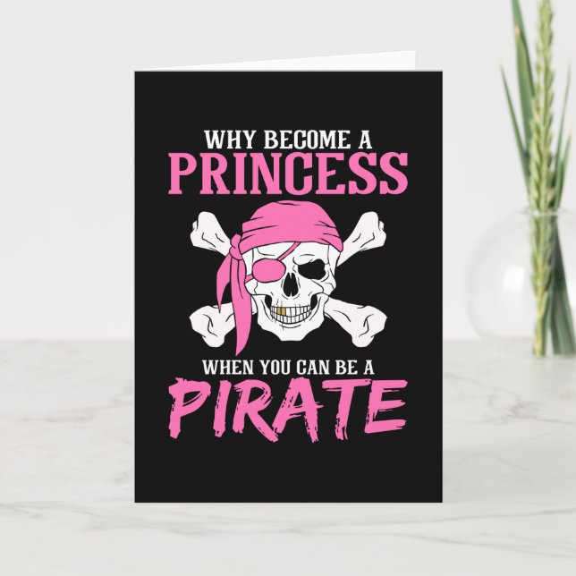 Carte Fille Pirate Cadeau Fille Pirate (Devant)