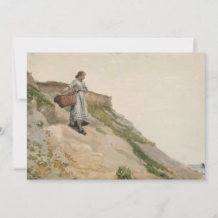 Carte Fille portant un panier   Winslow Homer
