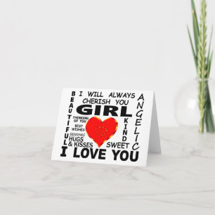 Carte Fille que j'aime