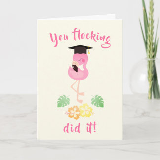 Carte Fille que vous avez flocuré a fait Flamant rose Ca