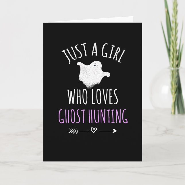 Carte Fille Qui Aime La Chasse Aux Fantômes Fantômes Fan (Devant)