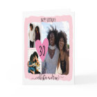 Fille Rose Blanc Quatre Photo Collage Joyeux anniv