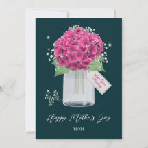Fille rose floral vert Bonne fête des mères