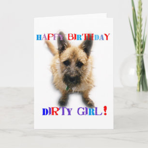 Carte Fille sale de joyeux anniversaire