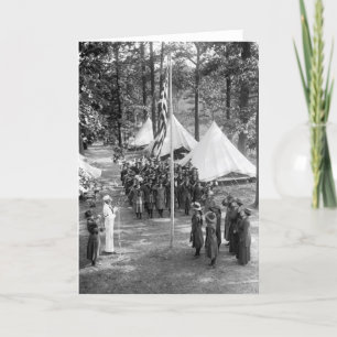Carte Fille Scoutisme Drapeau : 1919