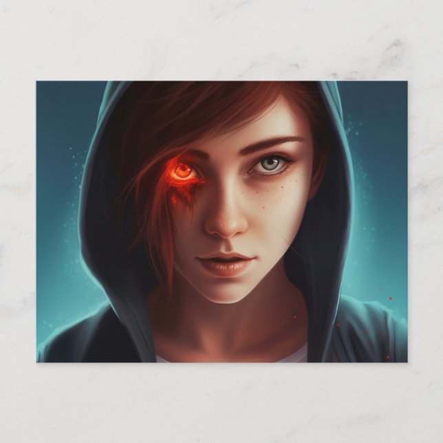 Carte fille super-héros (Devant)