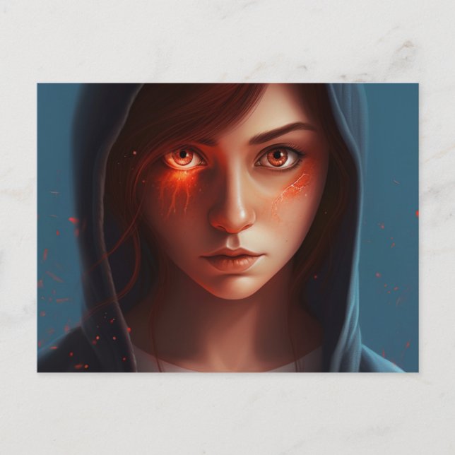 Carte fille super-héros (Devant)