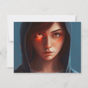 Carte fille super-héros