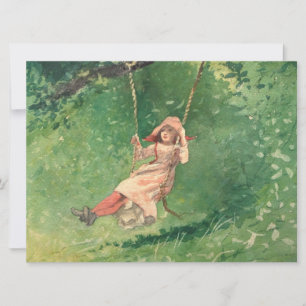 Carte Fille sur une aile (Enfance rurale) (Maison Winslo