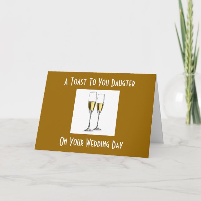 CARTE FILLE TOAST LE JOUR DU MARIAGE (Devant)