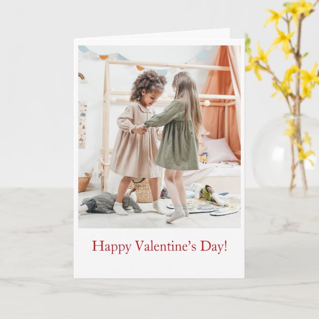 Carte Fille Valentine (Fleur jaune)