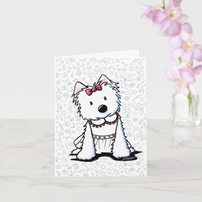 Carte fille Westie (Orchidée)