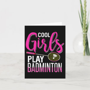 Carte Filles cool Jouer Badminton