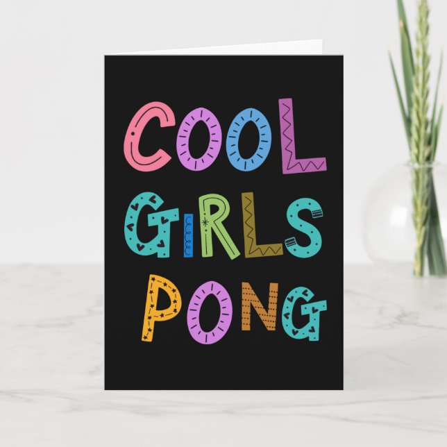 Carte Filles cool Pong Ping Pong Lover Filles Enfants (Devant)
