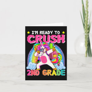 Carte Filles de 2e année Unicorn Crush Deuxième année Re