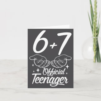 Carte Filles de l'année 6 7 ans Adolescente 13ème